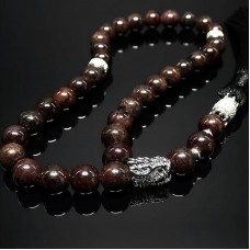 Rosary made of natural stone Pomegranate