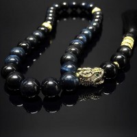 Четки из натурального камня синий Тигровый глаз