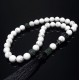 Rosary made of natural stone Kakholong Pearl agate