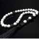 Rosary made of natural stone Kakholong Pearl agate