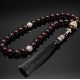 Rosary made of natural stone Pomegranate