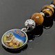 Keychain Talisman amulet made of natural stone Tiger's eye