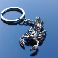 Metal keychain in the form of a scorpion size: length - 3.8 cm, width - 2.3 cm