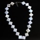 Beads made of natural mother of pearl, length of beads 48 cm