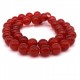 Natural stone beads *Carnelian* smooth ball, diameter 10mm, length 38cm
