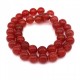 Natural stone beads *Carnelian* smooth ball, diameter 10mm, length 38cm