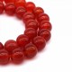 Natural stone beads *Carnelian* smooth ball, diameter 10mm, length 38cm