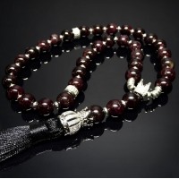 Rosary made of natural stone Pomegranate