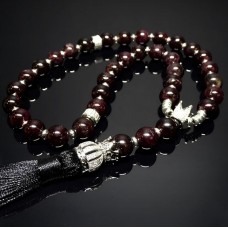 Rosary made of natural stone Pomegranate