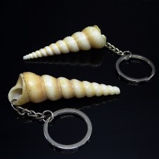 Turitella terebra shell keychain