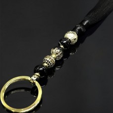 Брелок чотки чорний агат