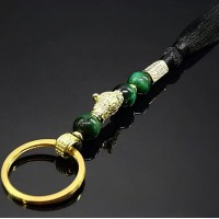 Брелок четки тигровый глаз зеленый