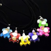 Кулон черепаха на велюровому шнурку