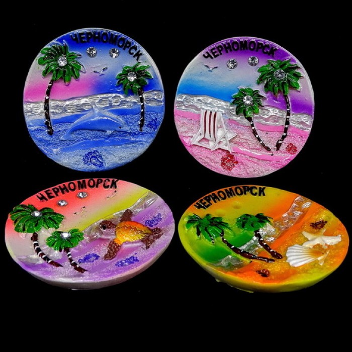 Chernomorsk refrigerator magnet in the form of a plate