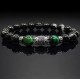 Men's bracelet made of natural stone black agate and tiger's eye