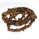 Бусины натуральный камень на леске *Тигровый глаз* крошка, диаметр 7-9мм(+-), длина 80-81см