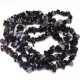 Бусины натуральный камень на леске *Обсидиан снежный* крошка, диаметр 7-9мм(+-), длина 80см