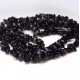Бусины натуральный камень на леске *Агат черный* крошка, диаметр 7-9мм(+-), длина 80см