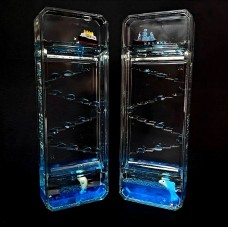 Пісочний годинник антистрес всередині кольоровий гель з блискітками і плаваючий кораблик і дельфін. Розмір: висота-16, ширина-5,5см