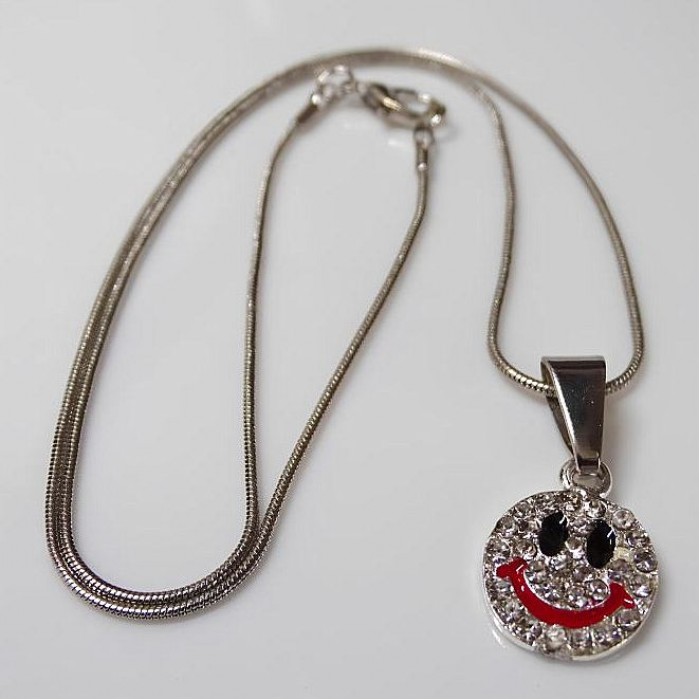Smiley pendant on a chain