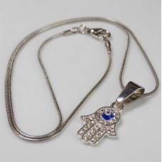 Hand of Fatima pendant on a chain