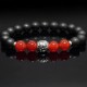Men’s bracelet made of natural shungite and carnelian stones