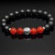 Men’s bracelet made of natural shungite and carnelian stones