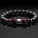 Men’s bracelet made of natural shungite and garnet stones