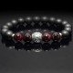 Men’s bracelet made of natural shungite and garnet stones