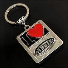Брелок Львов из металла в стиле I LOVE