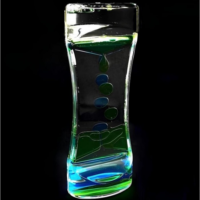 Hourglass antistress two-tone oil color gel inside. Size: height-14, width-5.5cm