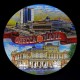 Round refrigerator magnet ODESSA Marine Station Opera House