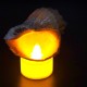 Lamp-night lamp made of natural rapana venosa shell on LED stand size: height-7/8cm, width-7/8cm