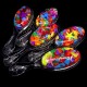 Acrylic massage comb, inside the gel there are multi-colored floating figures with glitter. Mix color, size: length-18cm, width-5.8cm