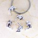 Pandora Charm Beads, Dolphin, Color: Antique Silver, Size: 19x12x6mm, Hole 4mm