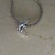 Pandora Charm Beads, Dolphin, Color: Antique Silver, Size: 19x12x6mm, Hole 4mm