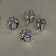 Pandora Charm Beads, Clover Shape, Color: Antique Silver, Size: 14x9x7mm, Hole 4.5mm