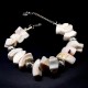 Strombus luhuanus shell bracelet on a metal thread, metal silver fittings, size length 18cm+4