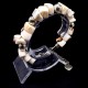 Strombus luhuanus shell bracelet on a metal thread, metal silver fittings, size length 18cm+4