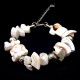 Strombus luhuanus shell bracelet on a metal thread, metal silver fittings, size length 18cm+4