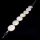 Bracelet shell made of natural mother-of-pearl in the form of circles on a fishing line with a lock. Size: length-17cm+4