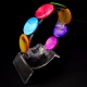 Bracelet shell made of natural mother-of-pearl in the form of circles of different colors on a fishing line with a lock. Size: length-17cm+4