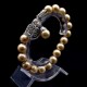 Bracelet with a pendant imitating natural Mallorca pearls, beige color