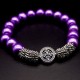 Bracelet imitated with natural Majorca pearls, purple color