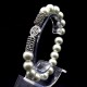 Bracelet imitated with natural Majorca pearls, white color