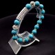 Bracelet Turquoise mallorca with elastic, diameter: 10mm circumference: 19.5cm