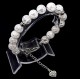 Bracelet made of natural stone "rock crystal" metallized thread, metal silver fittings. Beads diameter: 10mm, girth: 19.5cm+