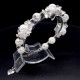 Bracelet Cluster of natural stone *Rock crystal* beads diameter: 10mm, girth: 20cm+