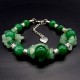 Bracelet Cluster of natural stone *Jade* beads diameter: 10mm, girth: 20cm+