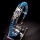 Bracelet amulet from the evil eye "Hamsa - Hand of Fatima" metal color silver beads faceted glass, size 17cm+4